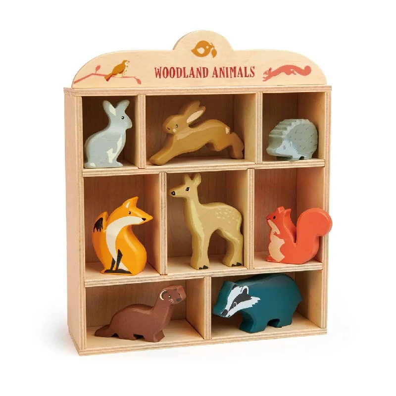sustainably sourced wooden toys                   Woodland Wooden Animals Set
