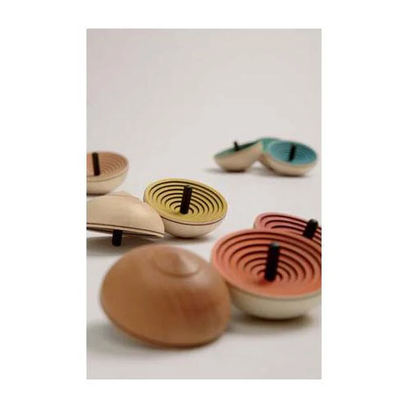 sustainably sourced wooden toys                   UFO spinning top