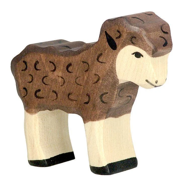robust and engaging wooden toys for kids                   Holztiger black lamb