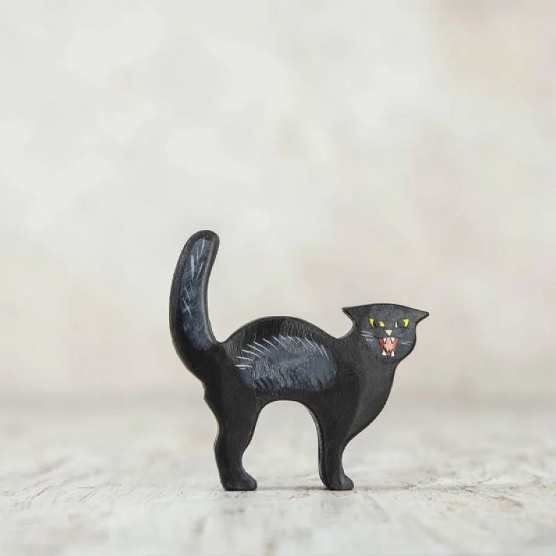 safe and appropriate wooden toys for young children                   Wooden Caterpillar black cat