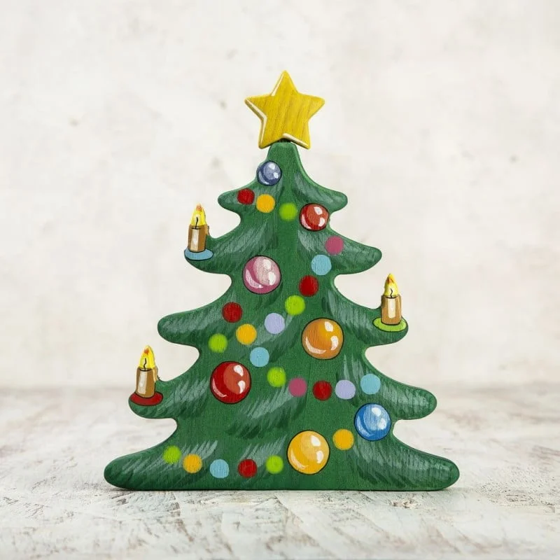 imaginative wooden toys                  Wooden Caterpillar Christmas tree small