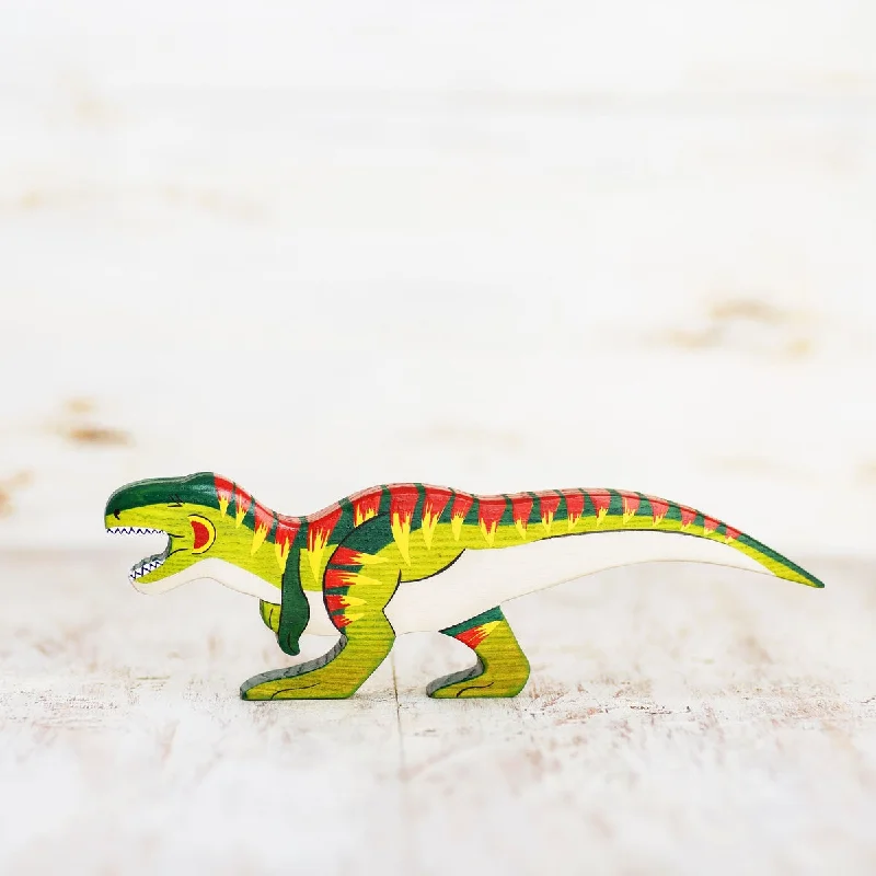 sturdy and durable wooden toys for rough play                   Wooden Caterpillar t-rex