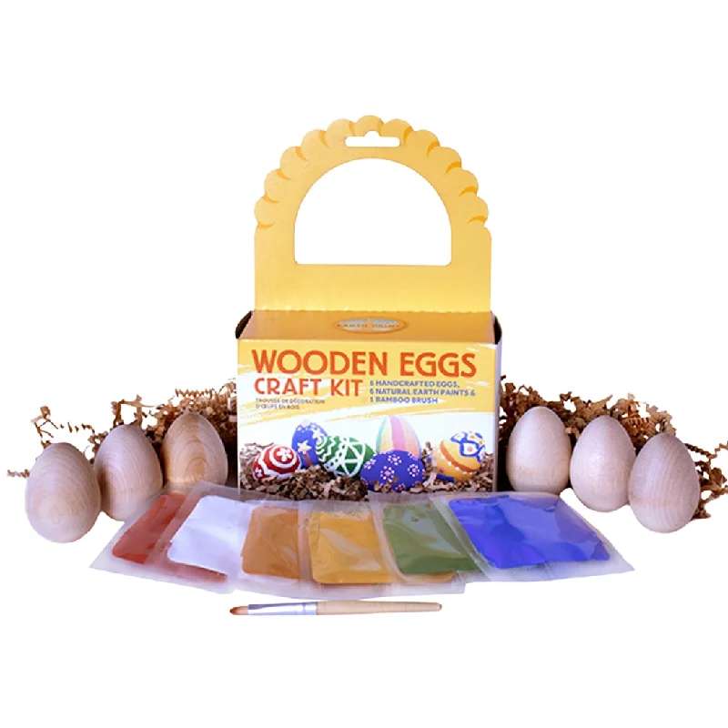safe and non-toxic wooden toys that parents can trust                   Wooden Egg-Painting Craft Kit