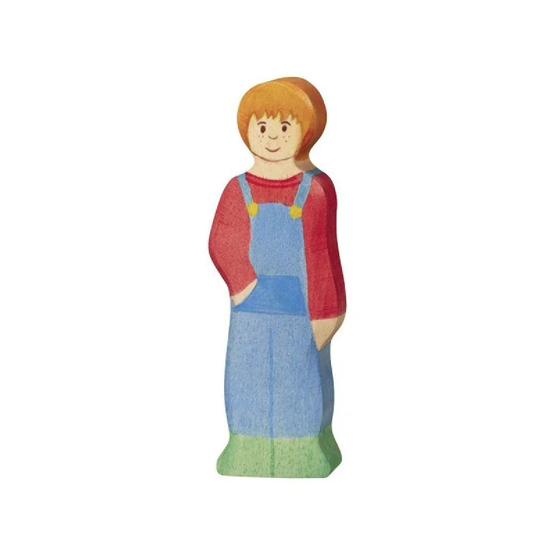 vibrant and colorful wooden toys for toddlers                   Holztiger farmer boy
