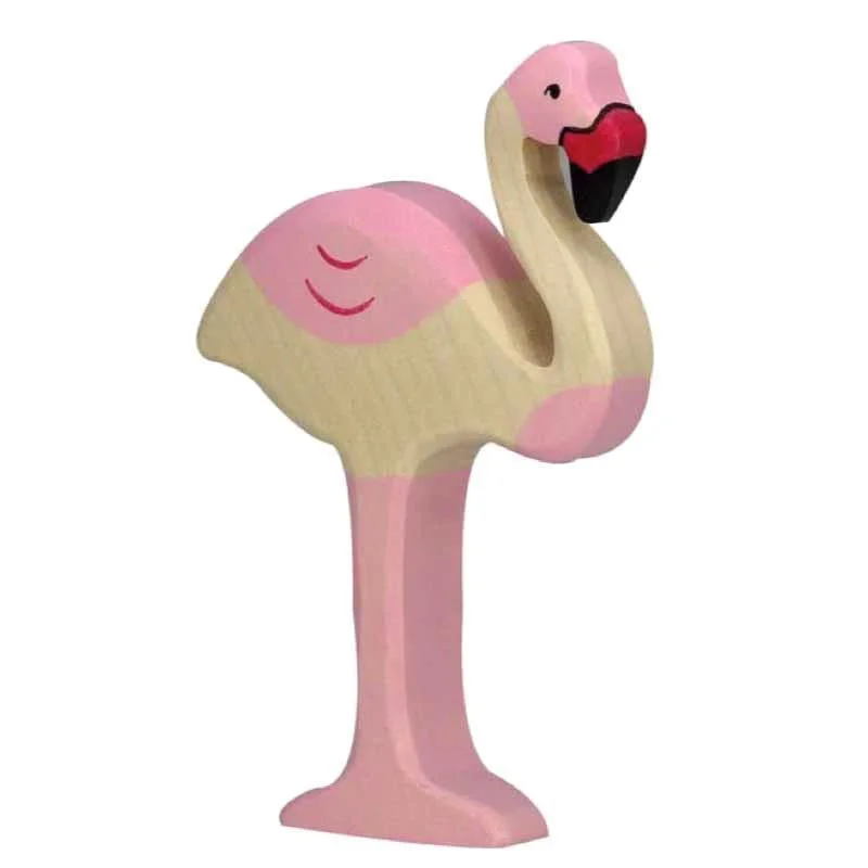detailed wooden toys                 Holztiger flamingo