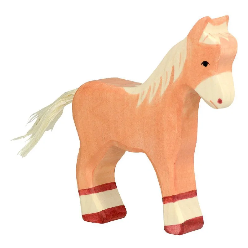 handcrafted wooden toys                  Holztiger foal horse