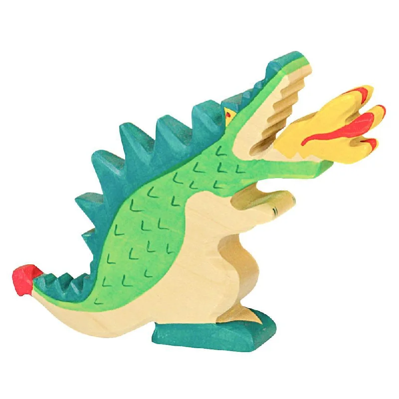 safe and non-toxic wooden toys for babies                   Holztiger green dragon