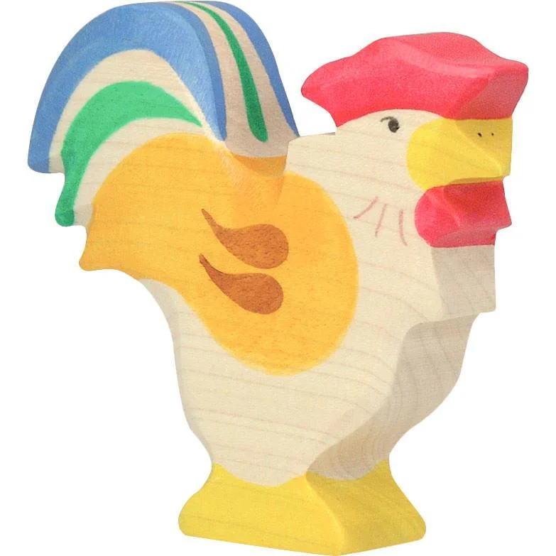 charming wooden toys                   Holztiger rooster