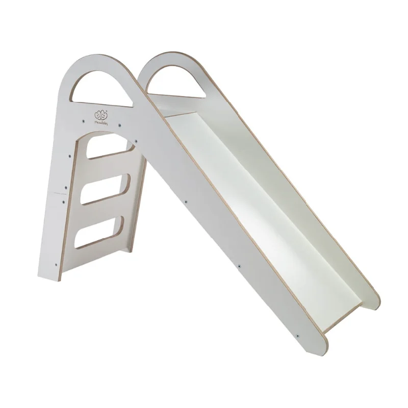 sturdy construction wooden toys                   Wooden Slide, White