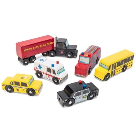 engaging and educational wooden toys                  Le Toy Van New York Car Set