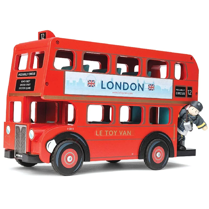 classic wooden toys for kids                Le Toy Van London Bus with Driver