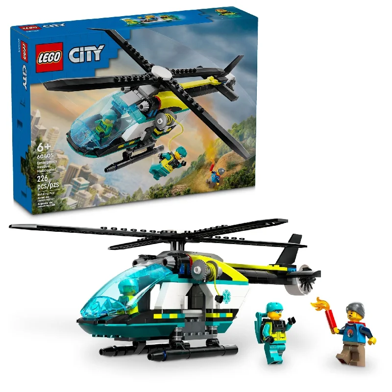 Promoting language development LEGOLEGO City Emergency Rescue Helicopter Building Kit 60405