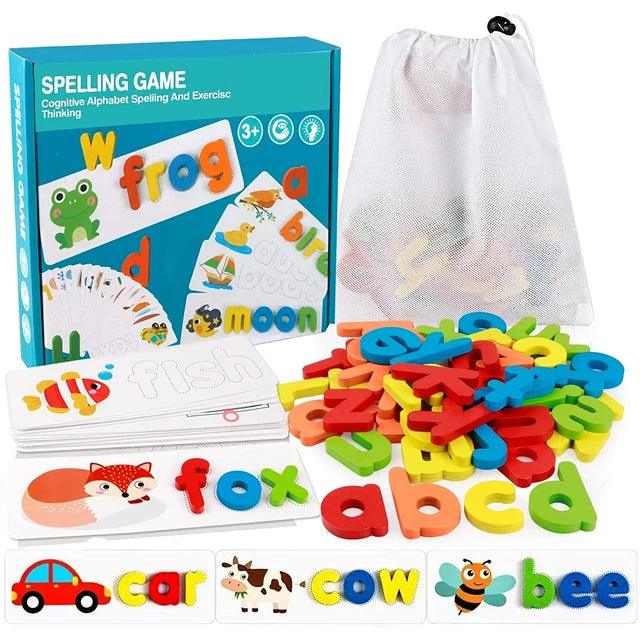 sustainably sourced wooden toys Montessori See and Spell Learning Toy - Educational Spelling Puzzle for Kids sustainably sourced wooden toys Montessori See and Spell Learning Toy - Educational Spelling Puzzle for Kids