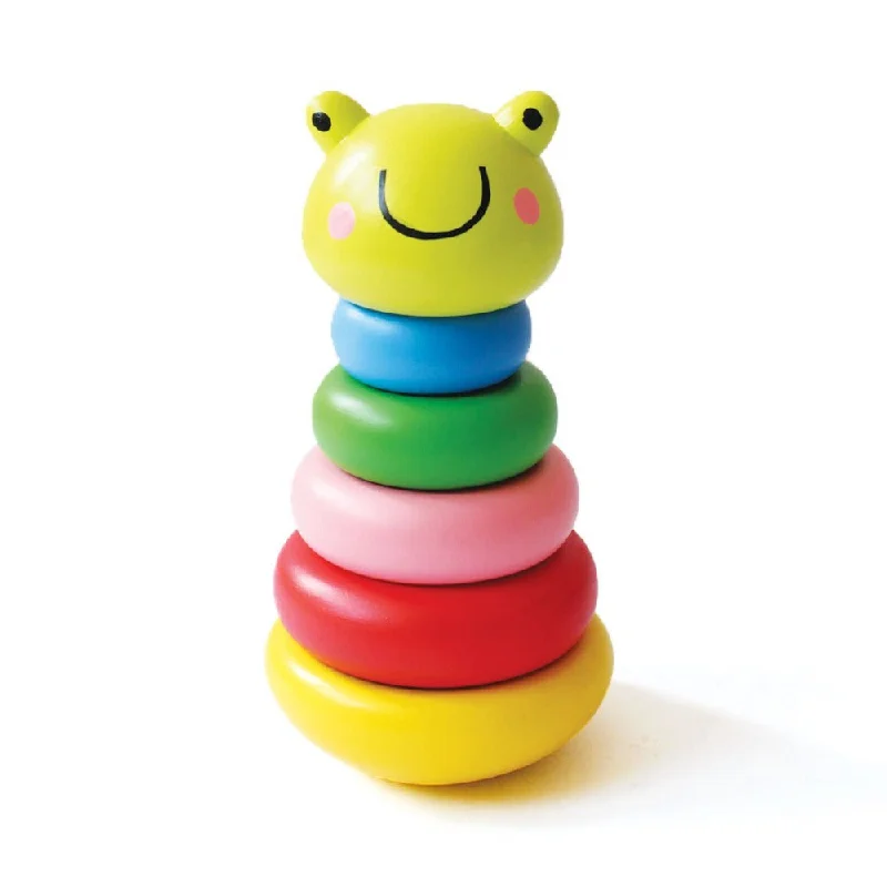 whimsical wooden toys                   Frog Wooden Stacker