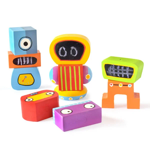 enchanting wooden toys for toddlers                   Magnetic Robo Blocks