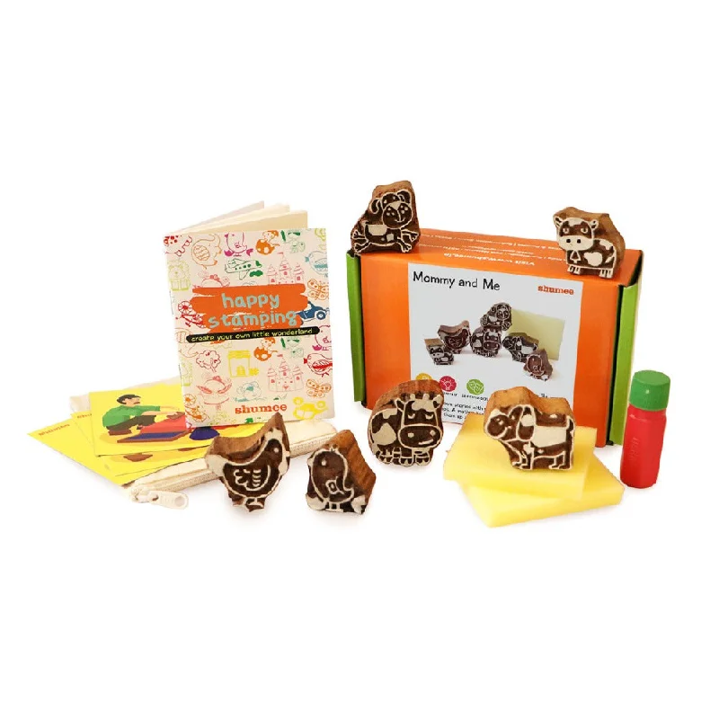 colorful wooden toys for toddlers             Mommy And Me Wooden Stamps Set
