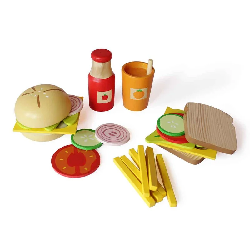 historically accurate and educational wooden toys that teach about cultures Wooden Sandwich And Burger Set historically accurate and educational wooden toys that teach about cultures Wooden Sandwich And Burger Set