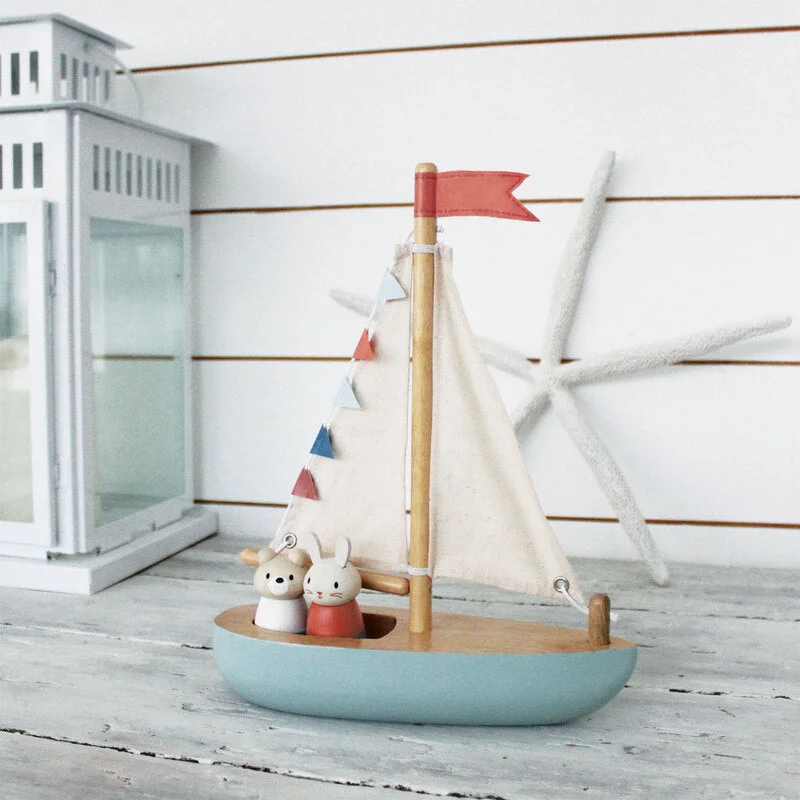 skillfully made wooden toys               Tender Leaf Toys Sailaway Boat