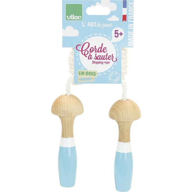 classic wooden toys for kids                Vilac Bicolour Skipping Rope Blue