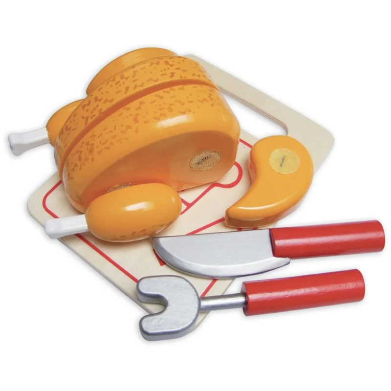 non-toxic wooden toys                   Vilac Roast Chicken To Carve
