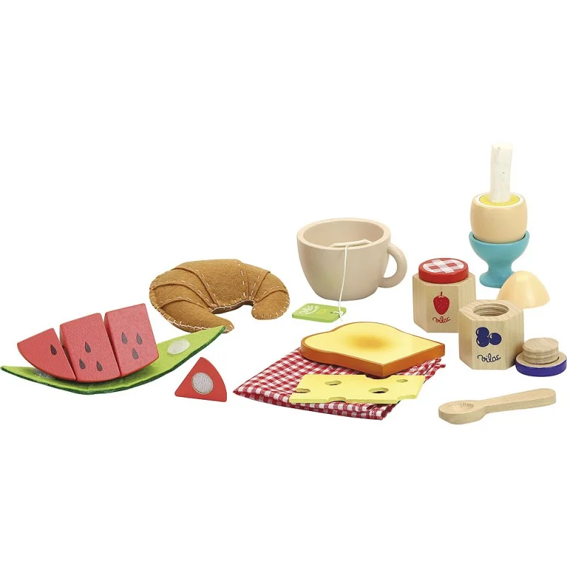 historically inspired wooden toys that teach history                   Vilac Breakfast Set