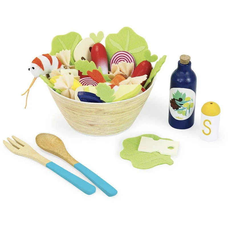 eco-friendly wooden toys made from sustainable materials                   Vilac Salad Set