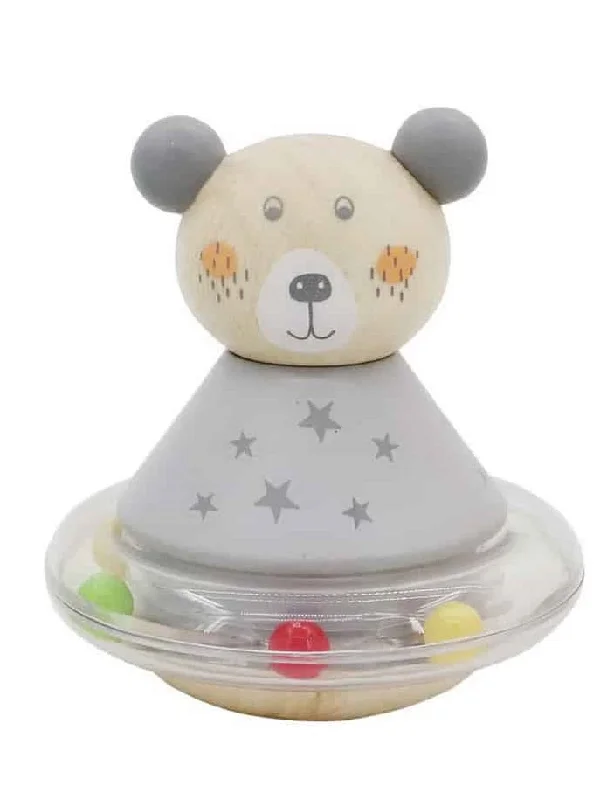 eco-conscious wooden toys                 Wooden Roly-Poly Bear