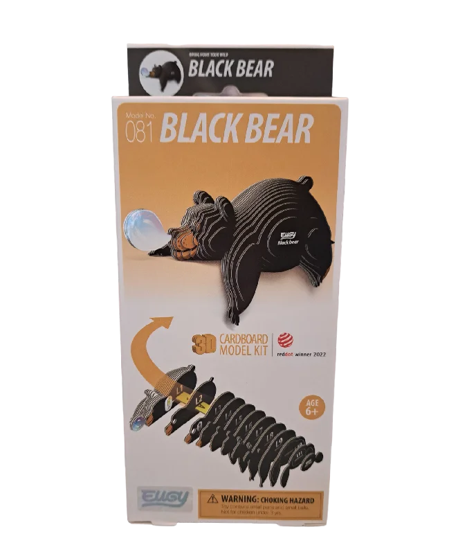 Intricate puzzles 3D Cardboard Model - Black Bear