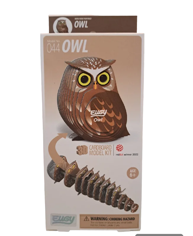 Engaging puzzles3D Cardboard Model - Owl
