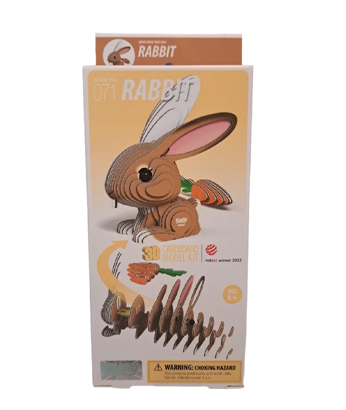 Thought-provoking puzzles 3D Cardboard Model - Rabbit