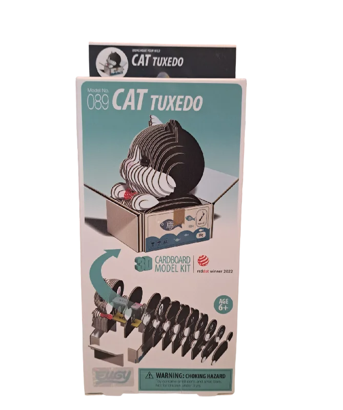 Social games 3D Cardboard Model - Tuxedo Cat