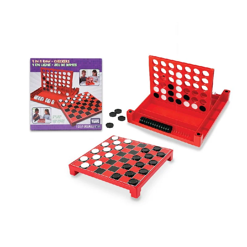Engaging puzzlesMastermind Toys 4-in-a-Row & Checkers Combo