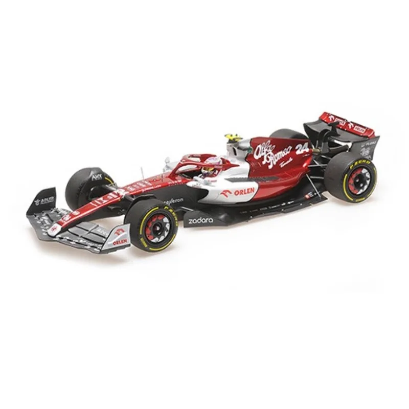 High-quality materials toys ALFA ROMEO F1 REAM ORLEN C42 - GUANYU ZHOU - BAHRAIN GP 2022  - 1:18 Scale Resin Model Car
