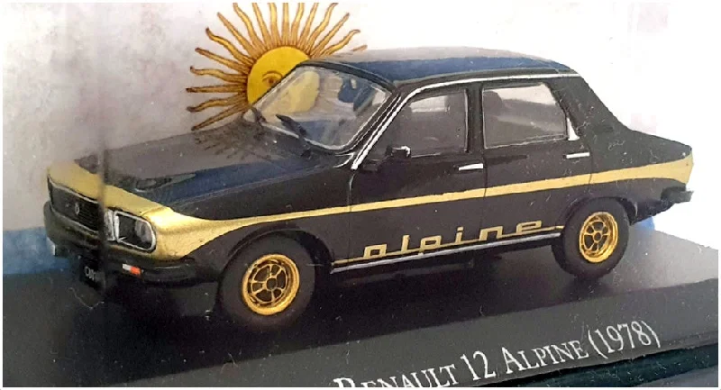 Playful toys Altaya 1/43 Scale Diecast 23524D - 1978 Renault Alpine - Black/Gold