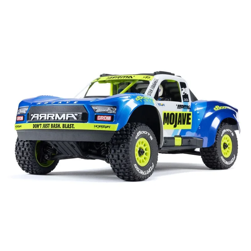 High-quality materials toys ARA2104T2 MOJAVE GROM MEGA 380 Brushed 4X4 Small Scale Desert Truck RTR with Battery & Charger, Blue/White (FOR A EXTRA BATTERY PLEASE ORDER SPMX142S30H2)