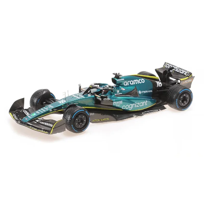 High-quality materials toys ASTON MARTIN ARAMCO COGNIZANT FORMULA ONE TEAM AMR22 - LANCE STROLL - BAHRAIN GP 2022  - 1:18 Scale Resin Model Car