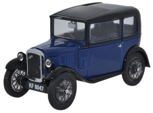 Playful toys Oxford Diecast Austin Seven RN Saloon Light Royal Blue - 1:43 Scale