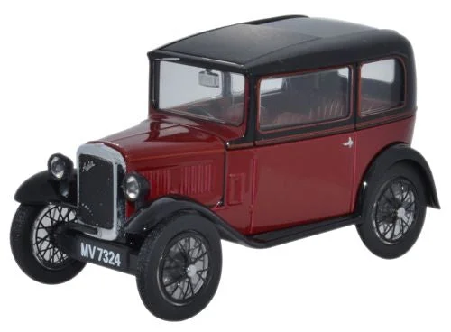 Playful toys Oxford Diecast Austin Seven RN Saloon Maroon - 1:43 Scale