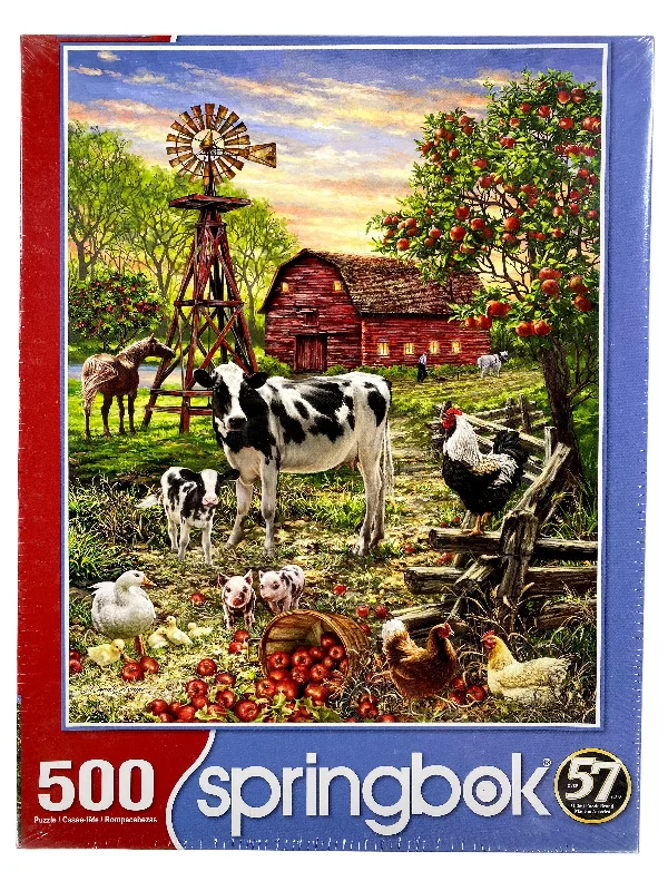 Age-appropriate puzzles Barnyard Animals 500 Piece Puzzle