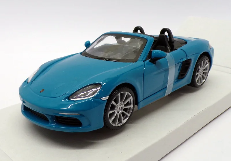 Fun toy carsBurago 1/24 Scale Model Car 18-21087BL - Porsche 718 Boxster - Blue