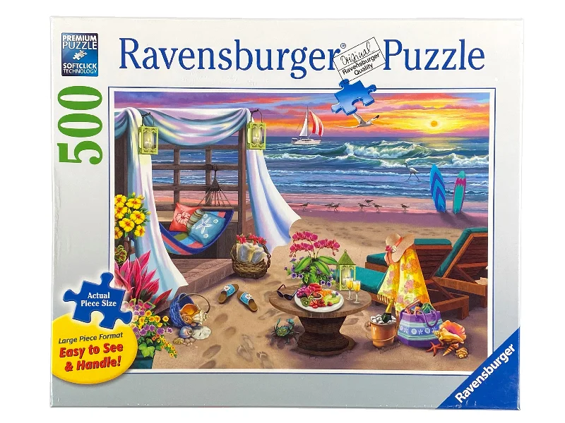 Time-consuming puzzles Cabana Retreat 500 Piece Large Format Puzzle