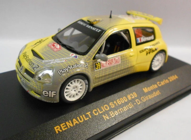 High-quality toy cars Ixo 1/43 Scale RAM147 RENAULT CLIO S1600 #39 MONTE CARLO 2004