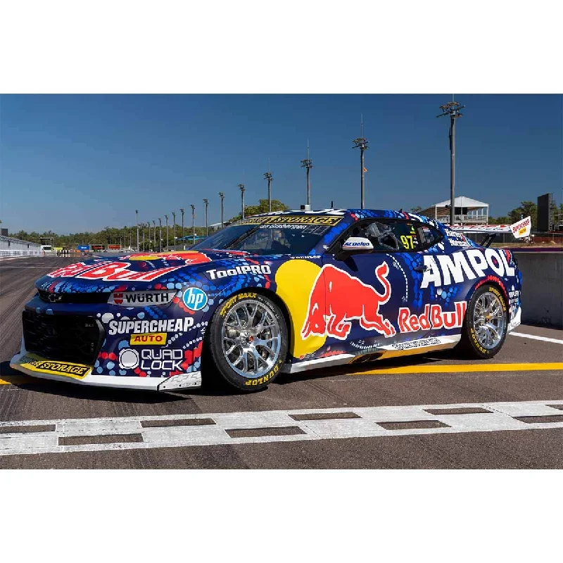 High-quality toy cars CHEVROLET CAMARO GEN3 ZL1 - RED BULL AMPOL RACING - VAN GISBERGEN #97 - 2023 Betr Darwin Triple Crown - Race 14 Runner-Up - Indigenous Livery - 1:18 Scale Diecast Model Car