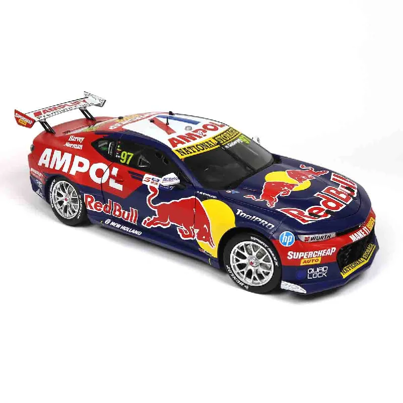 Realistic toy carsCHEVROLET CAMARO GEN3 ZL1 - RED BULL RACING - VAN GISBERGEN  #97 - Thrifty Newcastle 500 - Race 2 WINNER - 1:18 Scale Diecast Model Car