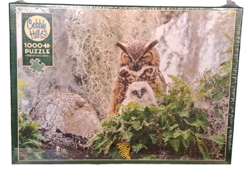 Time-consuming puzzles Cobble Hill - Great Horned Owl - 1000pc Puzzle