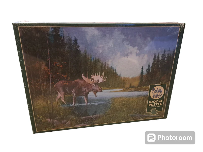 Challenging puzzles Cobble Hill - Moose Lake - 1000pc Puzzle