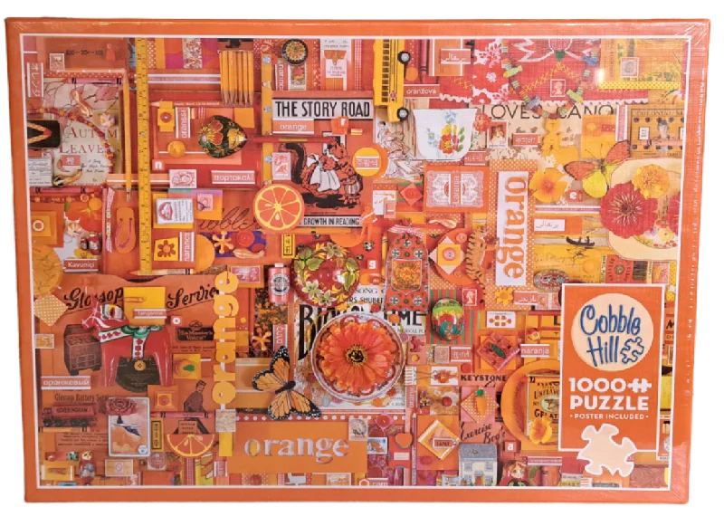 Challenging puzzles Cobble Hill - Orange - 1000pc Puzzle