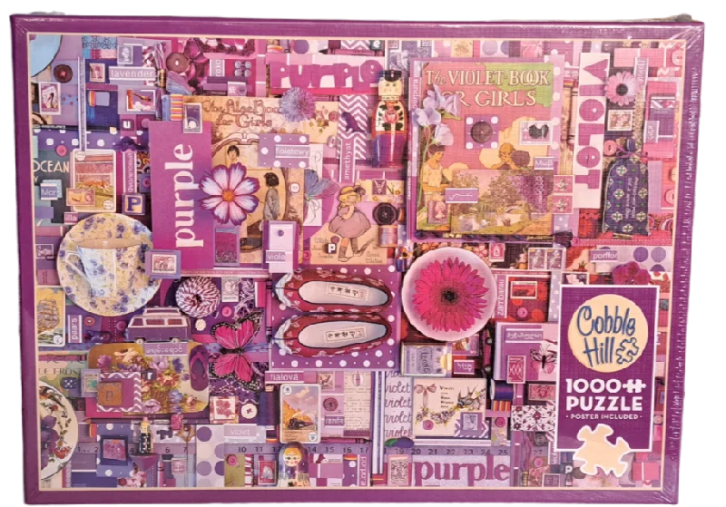 Thought-provoking puzzles Cobble Hill - Purple - 1000pc Puzzle