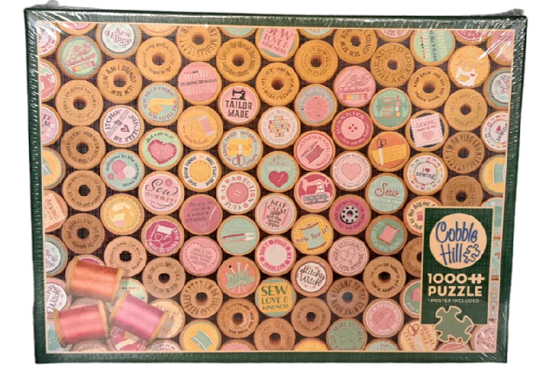 Age-appropriate puzzles Cobble Hill - Sew Happy - 1000pc Puzzle