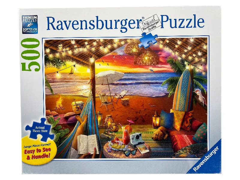 Time-consuming puzzles Cozy Cabana 500 Piece Large Format Puzzle